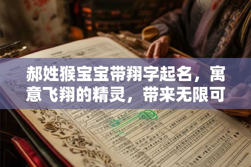 郝姓猴宝宝带翔字起名，寓意飞翔的精灵，带来无限可能