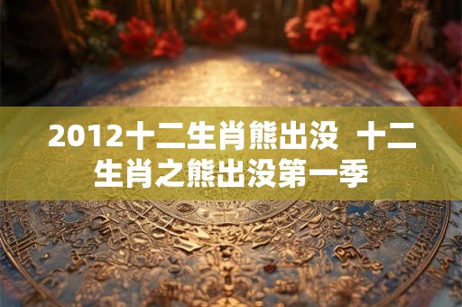 2012十二生肖熊出没  十二生肖之熊出没第一季