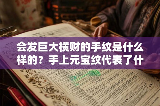 会发巨大横财的手纹是什么样的？手上元宝纹代表了什么？