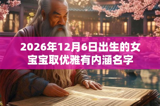 2026年12月6日出生的女宝宝取优雅有内涵名字