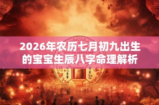 2026年农历七月初九出生的宝宝生辰八字命理解析
