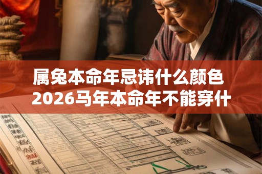 属兔本命年忌讳什么颜色 2026马年本命年不能穿什么颜色衣服 属兔本命年忌讳什么颜色 2026马年本命年不能穿什么颜色衣服