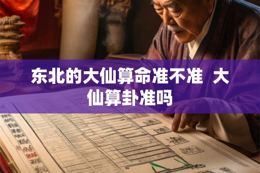 东北的大仙算命准不准  大仙算卦准吗