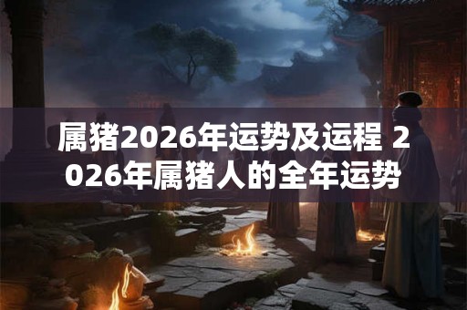 属猪2026年运势及运程 2026年属猪人的全年运势