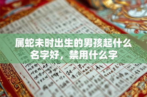 属蛇未时出生的男孩起什么名字好，禁用什么字