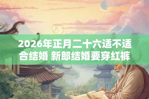 2026年正月二十六适不适合结婚 新郎结婚要穿红裤头吗
