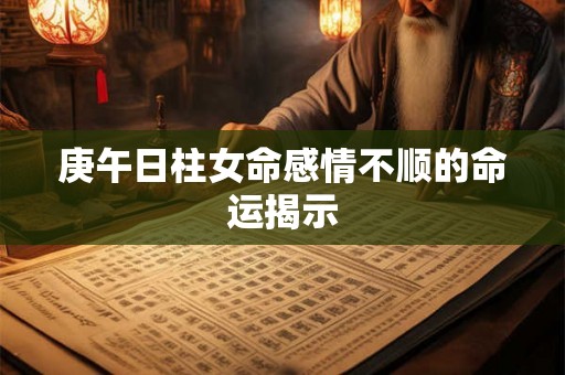 庚午日柱女命感情不顺的命运揭示