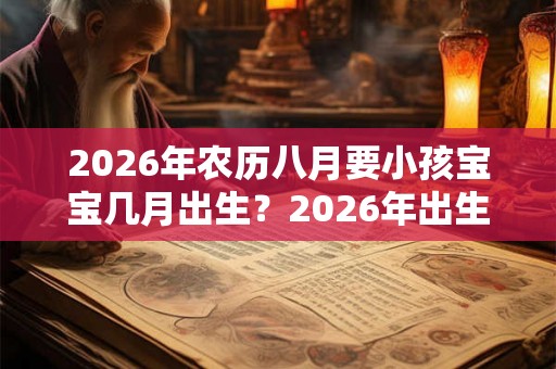 2026年农历八月要小孩宝宝几月出生？2026年出生属什么？