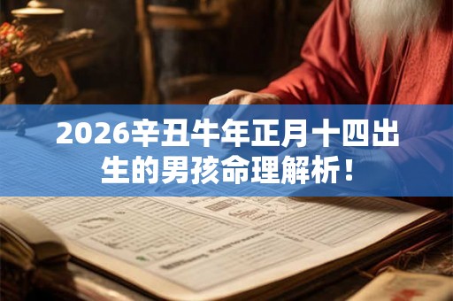 2026辛丑牛年正月十四出生的男孩命理解析！