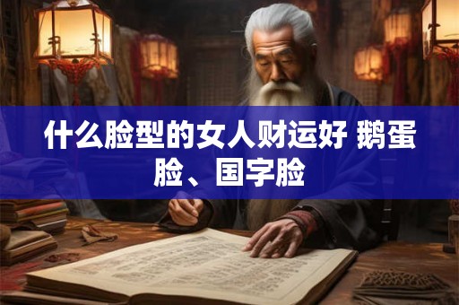 什么脸型的女人财运好 鹅蛋脸、国字脸