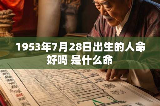 1953年7月28日出生的人命好吗 是什么命
