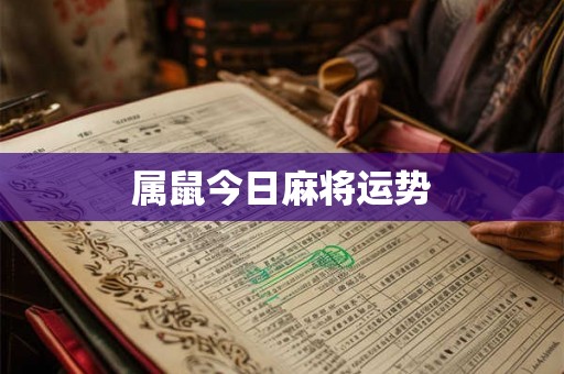 属鼠今日麻将运势