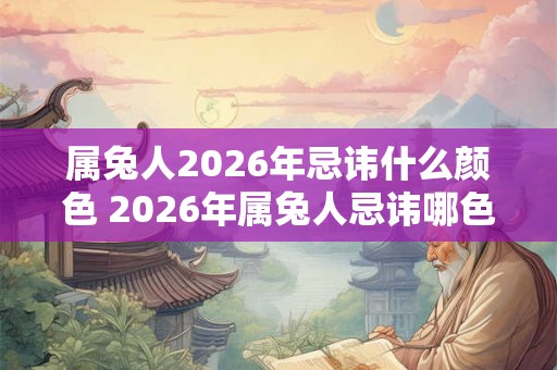 属兔人2026年忌讳什么颜色 2026年属兔人忌讳哪色