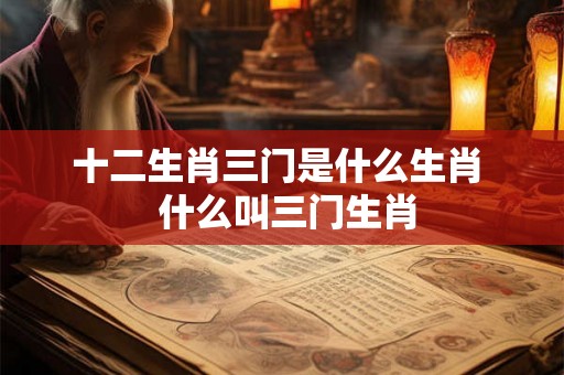 十二生肖三门是什么生肖  什么叫三门生肖