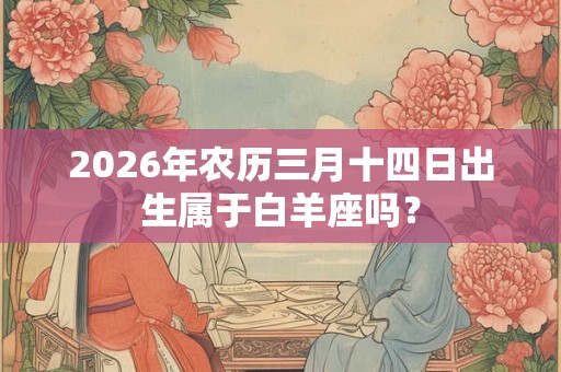 2026年农历三月十四日出生属于白羊座吗？