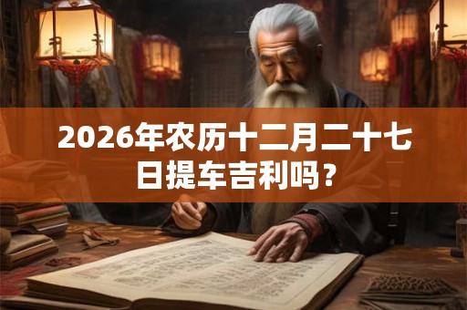 2026年农历十二月二十七日提车吉利吗？
