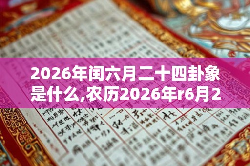 2026年闰六月二十四卦象是什么,农历2026年r6月24日卦象