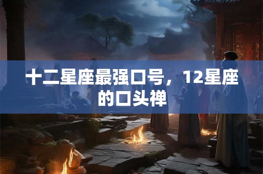 十二星座最强口号，12星座的口头禅