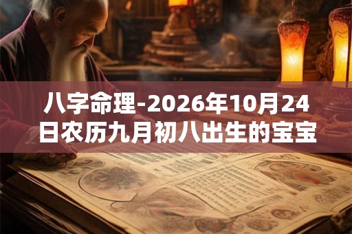 八字命理-2026年10月24日农历九月初八出生的宝宝五行取名 八字命理-2026年10月24日农历九月初八出生的宝宝五行取名