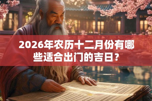 2026年农历十二月份有哪些适合出门的吉日？