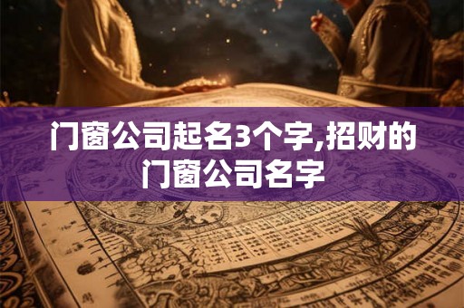 门窗公司起名3个字,招财的门窗公司名字