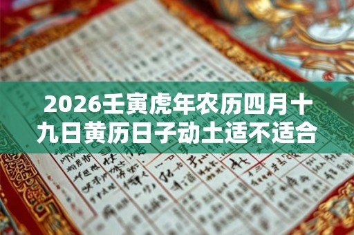2026壬寅虎年农历四月十九日黄历日子动土适不适合？