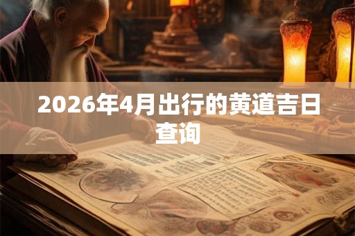 2026年4月出行的黄道吉日查询