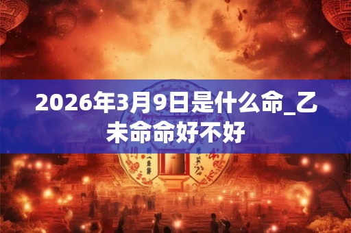 2026年3月9日是什么命_乙未命命好不好