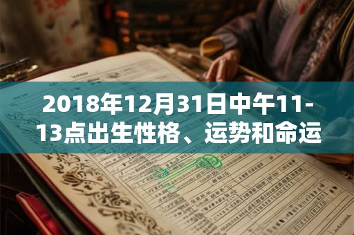 2018年12月31日中午11-13点出生性格、运势和命运
