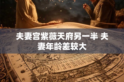 夫妻宫紫薇天府另一半 夫妻年龄差较大