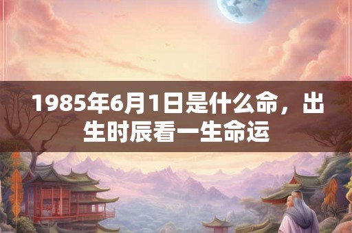 1985年6月1日是什么命，出生时辰看一生命运