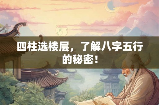 四柱选楼层,了解八字五行的秘密! 四柱选楼层,了解八字五行的秘密!