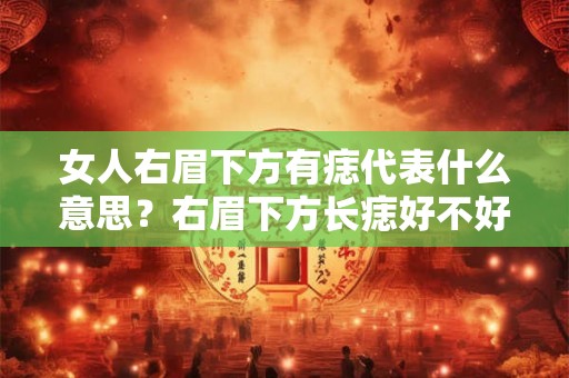 女人右眉下方有痣代表什么意思?右眉下方长痣好不好? 女人右眉下方有痣代表什么意思?右眉下方长痣好不好?