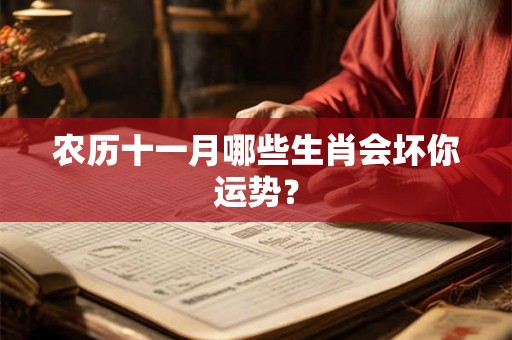 农历十一月哪些生肖会坏你运势？