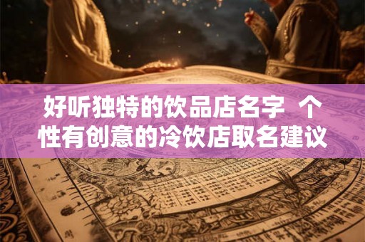 好听独特的饮品店名字 个性有创意的冷饮店取名建议 好听独特的饮品店名字 个性有创意的冷饮店取名建议