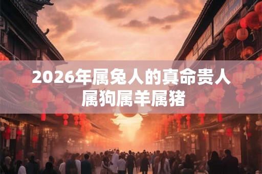 2026年属兔人的真命贵人 属狗属羊属猪