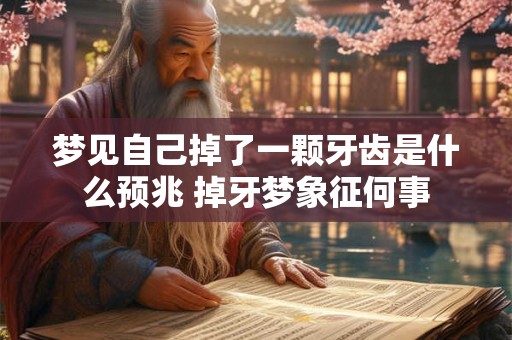 梦见自己掉了一颗牙齿是什么预兆 掉牙梦象征何事