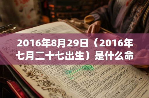 2016年8月29日（2016年七月二十七出生）是什么命_命运如何