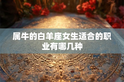属牛的白羊座女生适合的职业有哪几种