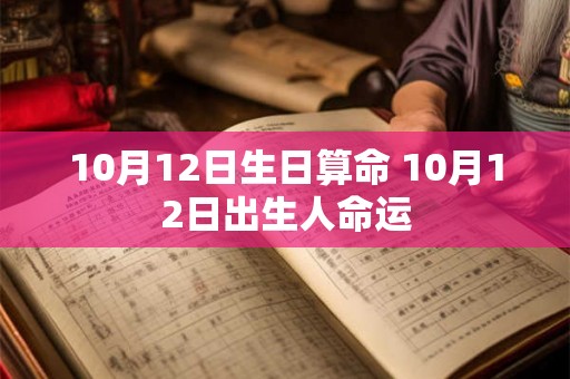10月12日生日算命 10月12日出生人命运