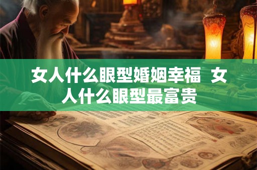 女人什么眼型婚姻幸福  女人什么眼型最富贵