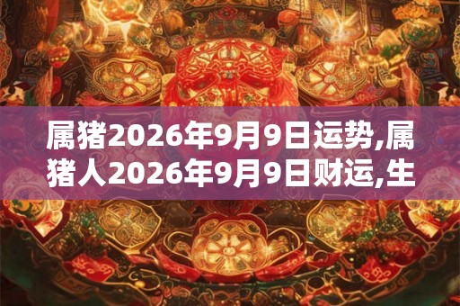 属猪2026年9月9日运势,属猪人2026年9月9日财运,生肖猪2026年9月9日运势