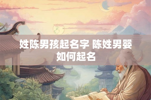 姓陈男孩起名字 陈姓男婴如何起名 姓陈男孩起名字 陈姓男婴如何起名