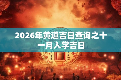 2026年黄道吉日查询之十一月入学吉日