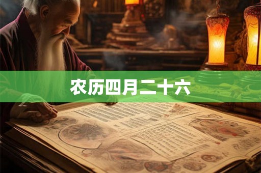 农历四月二十六