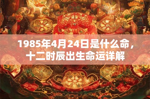 1985年4月24日是什么命，十二时辰出生命运详解