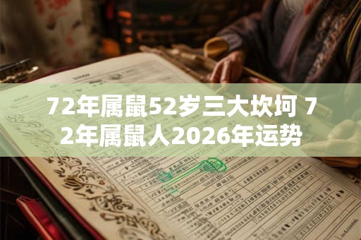 72年属鼠52岁三大坎坷 72年属鼠人2026年运势