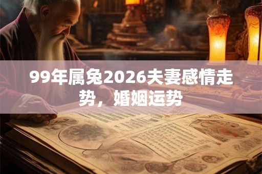 99年属兔2026夫妻感情走势,婚姻运势 99年属兔2026夫妻感情走势,婚姻运势