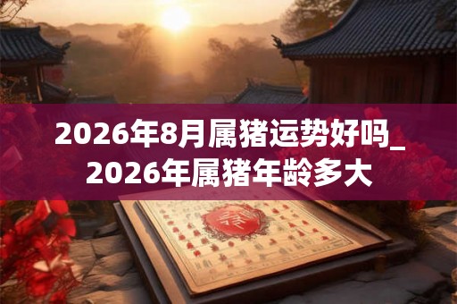 2026年8月属猪运势好吗_2026年属猪年龄多大