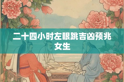 二十四小时左眼跳吉凶预兆女生